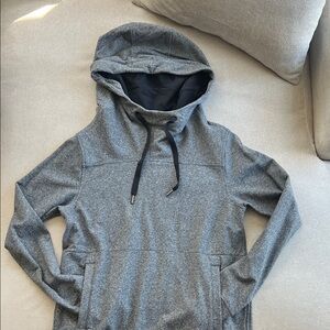lululemon athletica Gray and Black Hooded Pullover